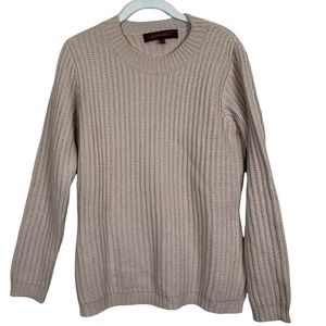 Halfulrnstun Beige Chunky Knit Sweater M